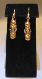 Swarovski rondelle with gold filled ball earrings