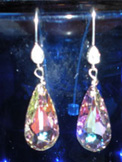 Swarovski Crystal Teardrop & CZ earring