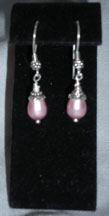 Pink Pearl Drop Earrings